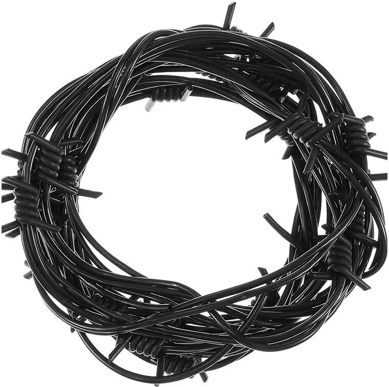 INF 2 Stk. Realistisch aussehender Stacheldraht - Halloween & Party Deko Requisite Schwarz