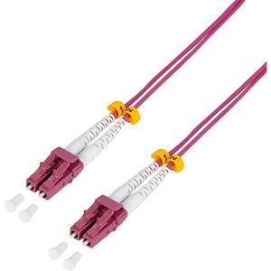 LogiLink Glasfaserkabel FP4LC11, Multimode, LC/UPC auf LC/UPC, Duplex, OM4 (40 Gbit/s), 100 m