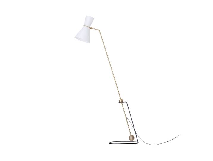 SAMMODE STUDIO - Lampadaire Metro Lamps - Blanc - Papier - Designer Pierre Guariche