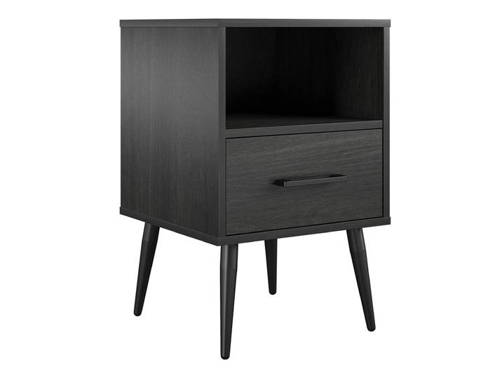 Kommode WILSON 39 x 39 x 60 cm Schwarz/Eichefarben