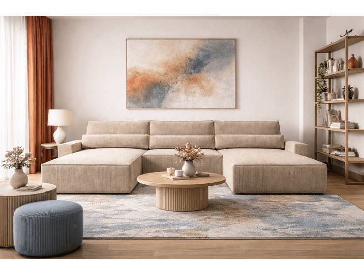 Myhomelando Wohnlandschaft Wohnlandschaft Brazil, mit Bettkasten, Schlaffunktion