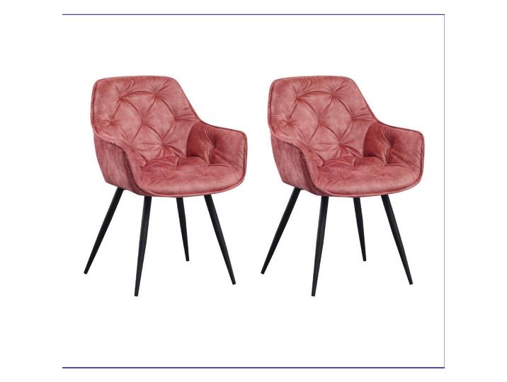 Mid.you Armlehnstuhl-Set, Pink, rund, 54x86x53 cm, Esszimmer, Stühle, Esszimmerstühle, Esszimmerstühle-Set