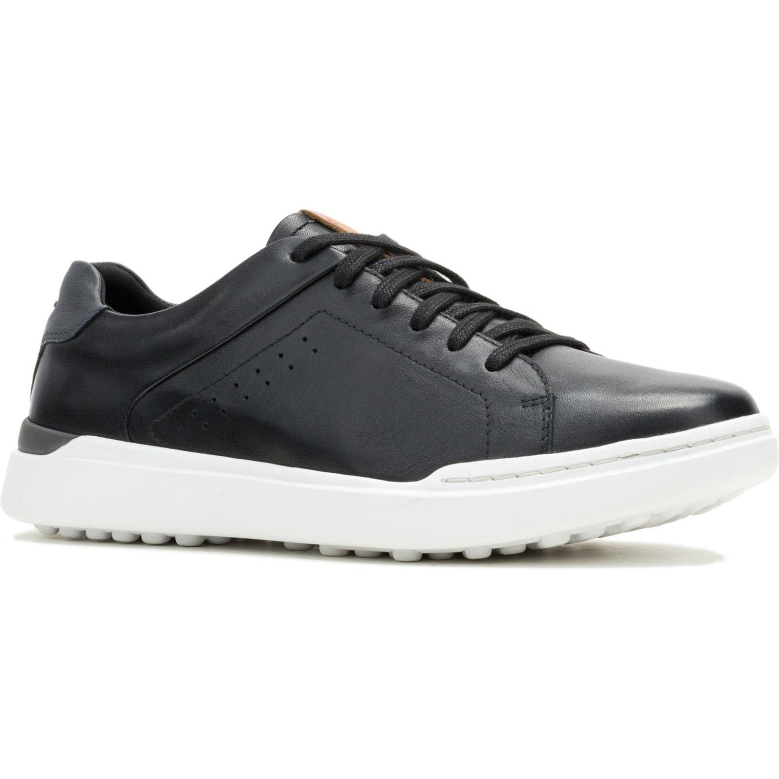 Hush Puppies Wes Leder Herren Schwarz Trainer