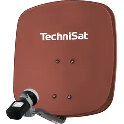 TechniSat Digidish45vhrt (Parabolantenne, 32.20 dB, DVB-S / -S2), SAT Spiegel + SAT Antennen, Rot