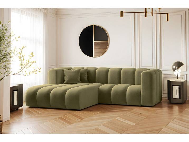 Kaiser Möbel Ecksofa L-form Sofa Grand Modular Stoff Haga und Salvador, Große Auswahl an Farben, moderner Stil, modular