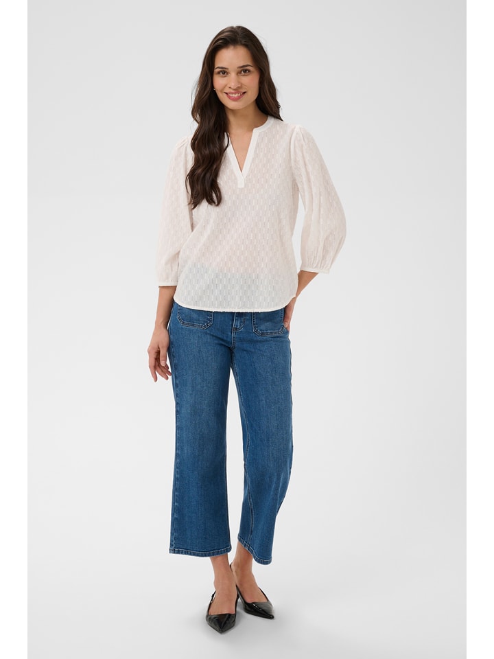 Kaffe Bluse in Weiß - 34
