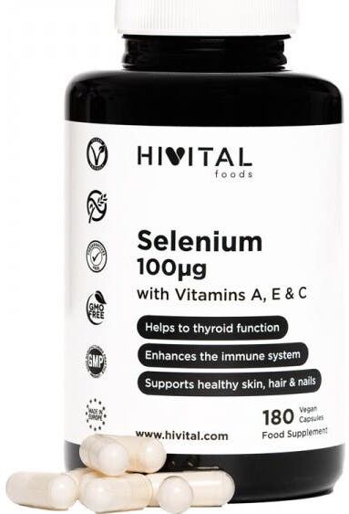 Hivital Foods Selenium 100 mcg 180 caps