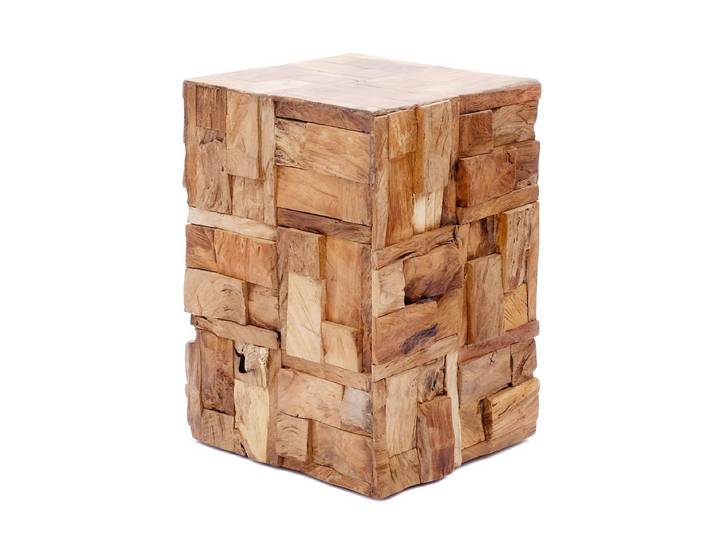 Brillibrum Beistelltisch Beistelltisch aus Holzstücken Treibholz Hocker Holzblock Sitzhocker