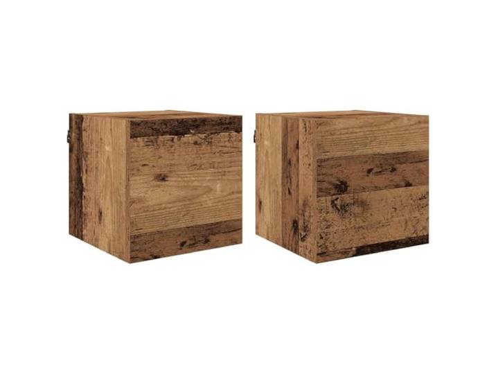 TV-Möbel im modernen Design, 4 Stück, 30,5 x 30 x 30 cm, aus Holz, Antik-Optik, 02_0058394
