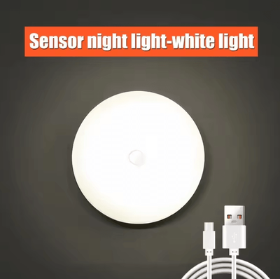 Uplift Curations Rechargeable Motion Sensor Light Wireless USB LED Wall Lamp white Lamp 1pc