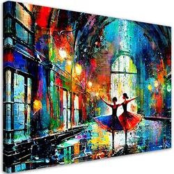 LEINWANDBILD Tanzende Ballerinen Abstrakt 60x40cm