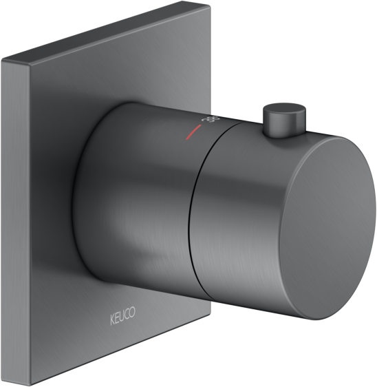 Keuco IXMO Brausethermostat 59553130002 Unterputz Montage, eckig, schwarzchrom gebürstet
