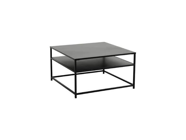 Quadratischer Couchtisch „Steel Now“ mit Ablagefach Schwarz Invicta Interiors