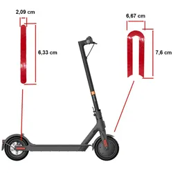 Roter Reflektoraufkleber für Xiaomi Katzenauge - 10 Stk