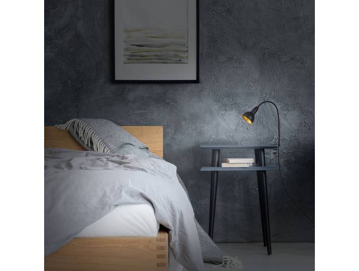 Klemlamp Hygge Comfort light Retro, zwart, Woon-/ Eetkamer, metaal, Vintage, Klemlamp