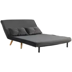 MODFU Schlafsofa 120x75x87 cm in Dunkelgrau, 3-in-1-Design mit verstellbarer Rückenlehne, Metallrahmen und Kissen für maximalen Komfort