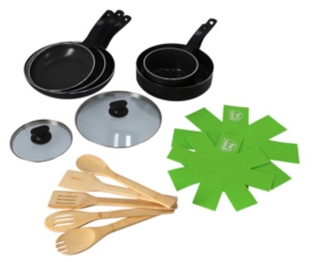 Greenchef 14-delige pannenset zwart