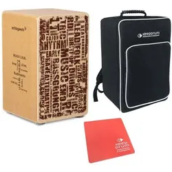 Schlagwerk CP85 Cajon mit Sitzpad rot und Tasche (Cajon), Perkussion, Rot, Braun