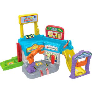 vtech Spielset Tut Tut Baby Flitzer 583204, ab 1 Jahr, Autowerkstatt, 17 Teile