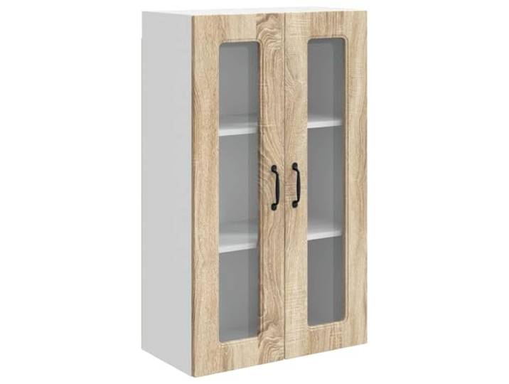 HKTMGDNG Küchen Wandschrank Holzwerkstoff Sonoma-Eiche 60x31x100 cm Praktischer Hängeschrank für die Küche mit 2 Türen und 3 Fächern für Teller, Tassen und Kochutensilien.