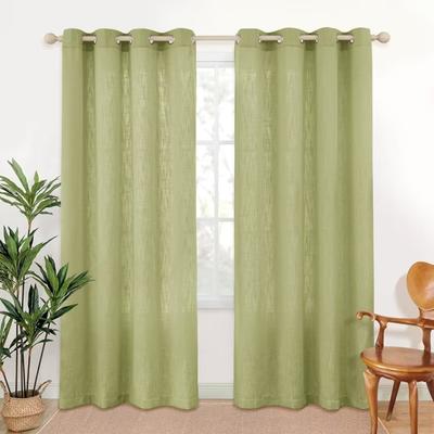 Awesome Home Linen Texture Light Filtering Grommet Panel Pair