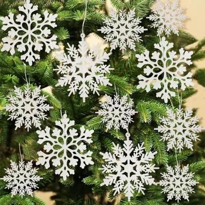 Inspire Select Paper Snowflake Christmas Hanging Ornaments Winter Tree & Ceiling Decorations For Holiday Home Decor white 12 Pcs