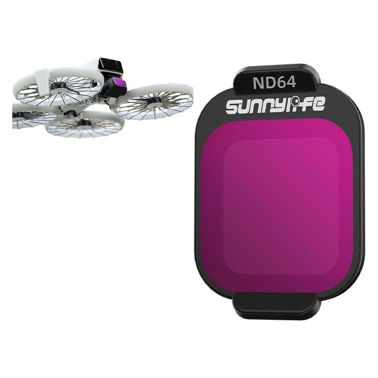 Sunnylife Filtr Pełny Szary Nd64 Ndx64 Do Drona Dron Dji Flip Etui Na Filtr / Fi962-64 (Drohnen Filter) (Sunnylife)