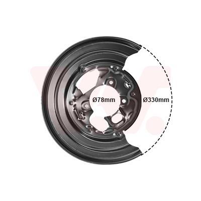 VAN WEZEL Abdeckblech, Bremstrommel 5862373 Hinterachse links für VW