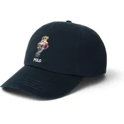 Polo Ralph Lauren für Herren. 710B27551001 Baseballkappe aus Twill mit schwarzem Polo Bear (OSFA), Lässig, Baumwolle
