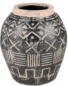 Elk Signature Elk Home Eleni Black Earthenware 10 Inch Wide Vase
