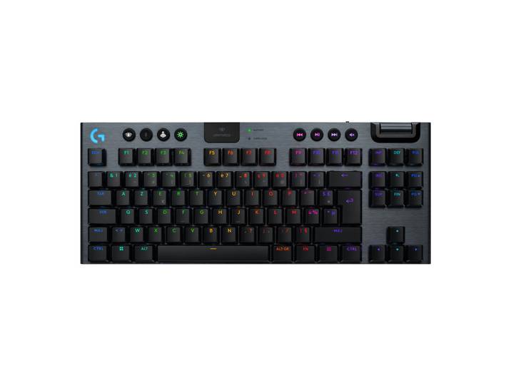 Logitech G G915 X LIGHTSPEED, Avec fil &sans fil, USB + RF Wireless + Bluetooth, Clavier mécanique, AZERTY, LED, Noir 920-012717