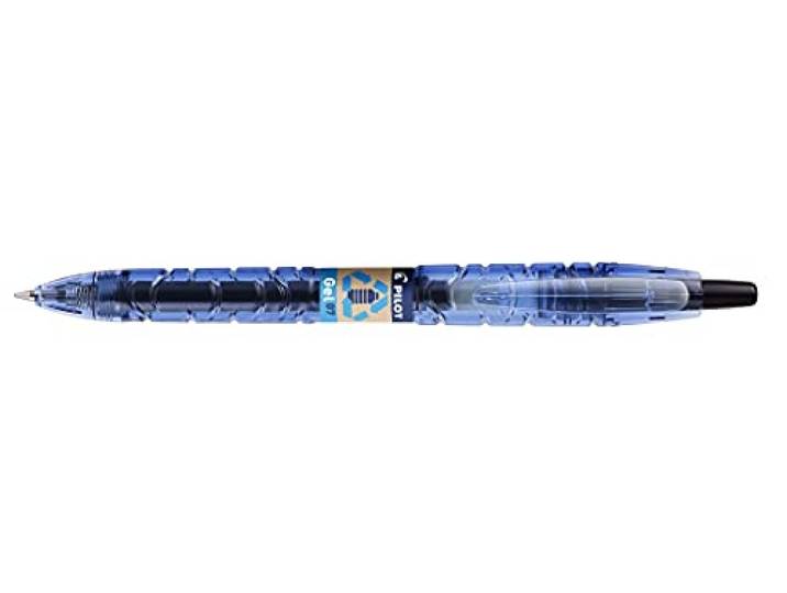 Pilot Begreen B2P Gerecycleerde Intrekbare Gel Rollerball 0,7 mm Tip (Doos van 10) - Zwart