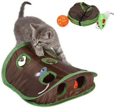 Inspired Finds PeekPounce Interactive Cat Tunnel Hide & Seek Toy PeekPounce Interactive Cat Tunnel Hide & Seek Toy
