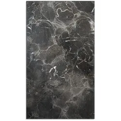 Wallario Herdabdeckplatte 80 x 52 cm (BxH), 2-teilig Schwarze Marmor-Optik
