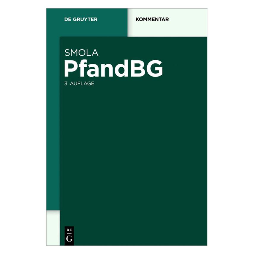 De Gruyter PfandBG (Deutsch, Hardcover, Rainer Smola) (7255125)