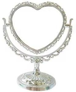 Uplift Picks Vintage Double Sided Makeup Mirror 360 Rotating Desktop Vanity Cosmetic Mirror silver A (s)