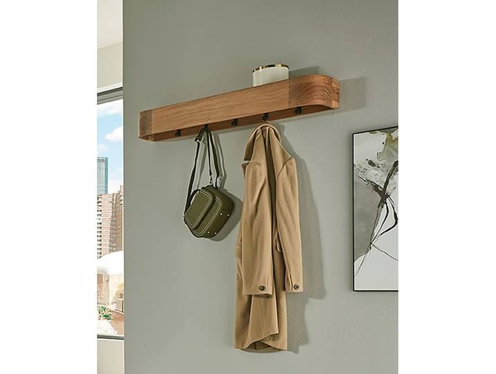 Porte-manteaux mural Knenes 100cm Marron