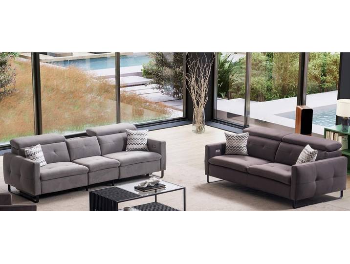 JVmoebel Polstergarnitur Design Stoffsofa in harmonischer Farbgebung für modernes Wohnen, (2 tlg.WOHNZIMMER SET (3+3 SITZER SOFA), Made in Europa
