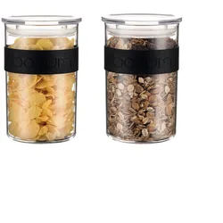 Vorratsglas-Set bodum PRESSO (BHT 8,70x13,50x8,70 cm) - weiß - BHT 8,70x13,50x8,70 cm