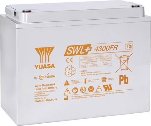 Yuasa SWL+4300FR Bleiakku Blei-Vlies (AGM) 140Ah 12V 1St.