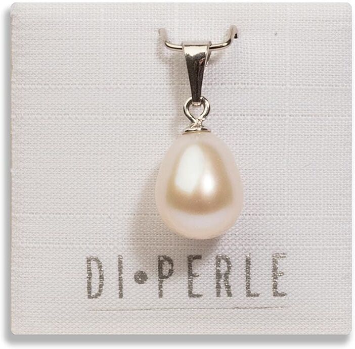 Perlenanhänger DI PERLE "Damen Perlenschmuck 925 Silber Süsswasser Perlen Anhänger", weiß, Schmuckanhänger, Damen, Silber 925 (Sterlingsilber), Damen Perlenschmuck