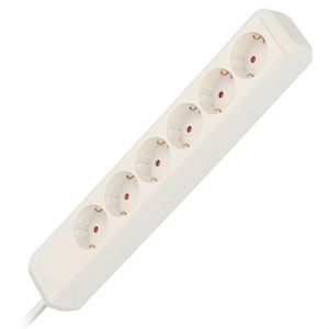 Brennenstuhl Steckdosenleiste Eco-Line, 1,5m Kabel, 6-fach in weiß
