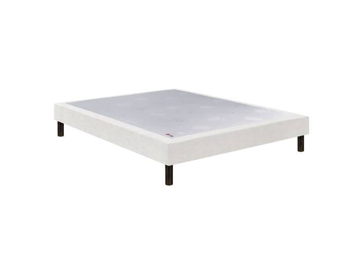 Sommier Nature confort médium 18 cm - Epeda chenillé lin 80x190