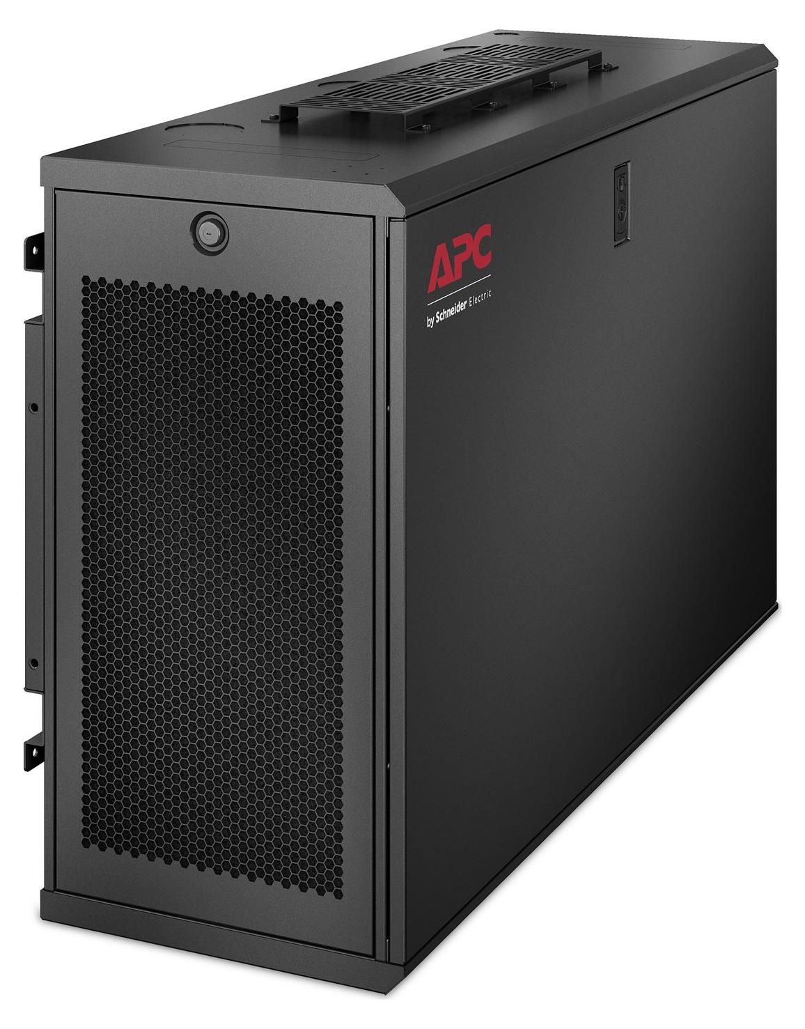 APC NetShelter 6U Low-profile Wallmount Rack Enclosure Cabinet 120V Server Depth, Wandmontiertes Regal, 6U, 113 kg, Sperrschloss, 36,3 kg, Schwarz