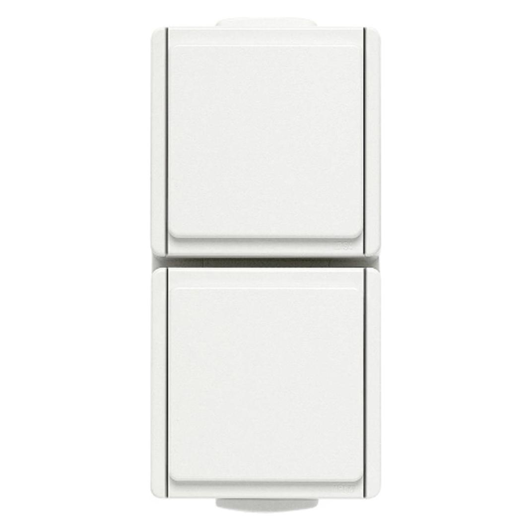 N&L Elektrotechnik N & L 22563 Doppelsteckdose Komplett Aufputzdose Weiss (22563)