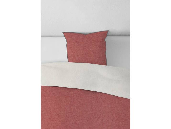 Melange-Flanell Kissenbezug Zordo Rot/Chilirot 40 x 40cm Flanell