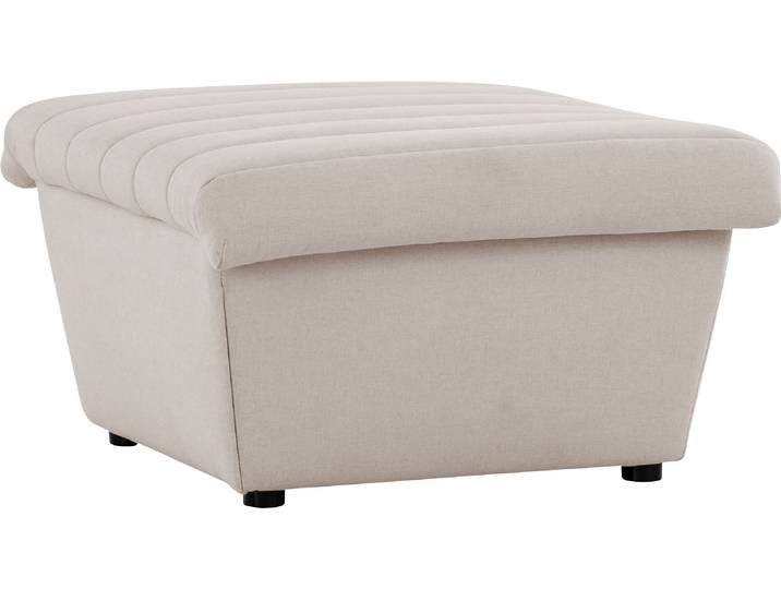 Hocker LOOKS VIII , beige (ecru), B:74cm H:43cm T:85cm, 100% Polyester, LOOKS BY WOLFGANG JOOP, Hocker, Hocker, Quersteppung, passend zur Serie LOOKS VIII