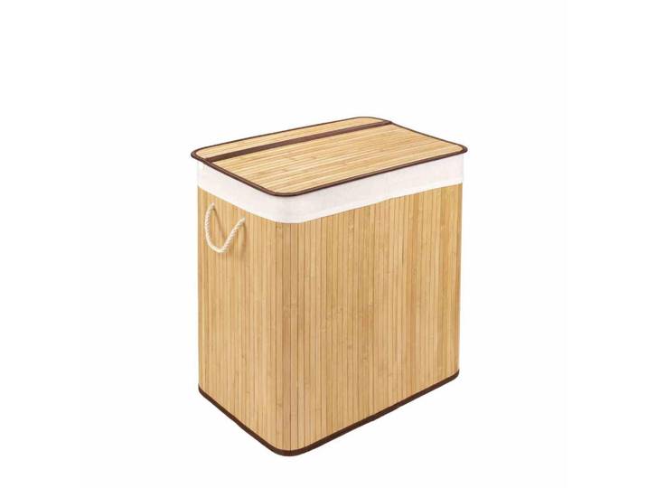 WohnDirect Wäschekorb MIT Deckel Bamboo, Naturfarben, Naturmaterialen, 40x60x30 cm, Haushalt & Reinigung, Wäschepflege, Wäschekörbe & Wäschetonnen