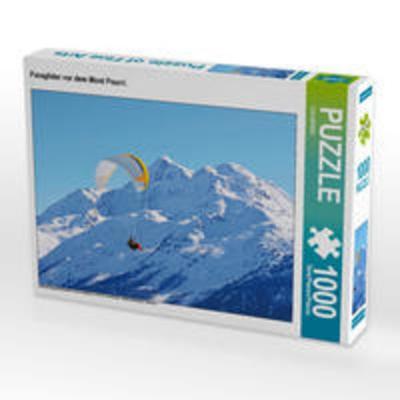 CALVENDO Puzzle Paraglider vor dem Mont Pourri. | 1000 Teile Lege-Größe 64x48cm Foto-Puzzle für glückliche Stunden