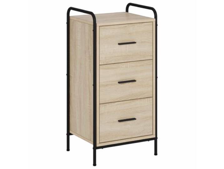 LPERTGFHU Sideboard Sonoma-Eiche 40 x 33 x 80.5 cm Kommode Anrichte Aus robustem Holzwerkstoff, Verzinkter Stahlrahmen, Vielseitige Anwendung